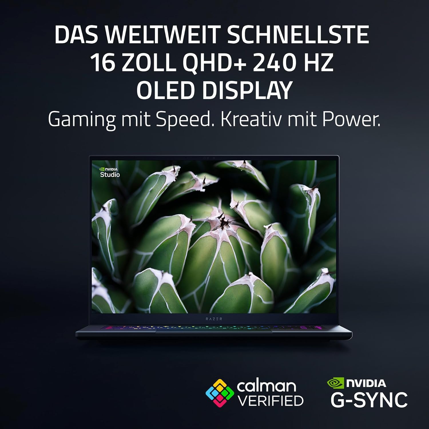 Razer Blade 16 (2025) AI Gaming Laptop | RTX 5090 · 16″ QHD+ 240Hz OLED Display · Ryzen AI 9 365 · 32GB / 64GB RAM · 1TB / 2TB SSD | QWERTZ DE Layout – Black